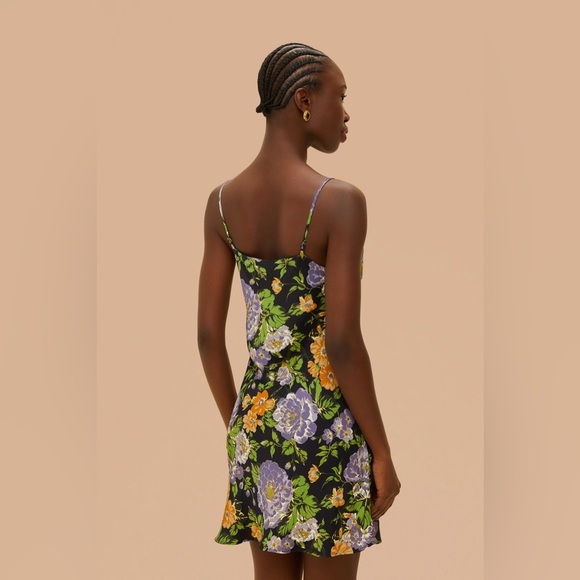 Farm Rio Capri Floral Black Sleeveless Mini Dress/XS/SMALL - Picture 3 of 10